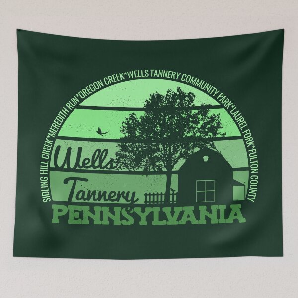 Item preview, Well Tannery Pennsylvania Sunset Retro Vintage Local Pride Logo designed and sold by CRHPOD20.