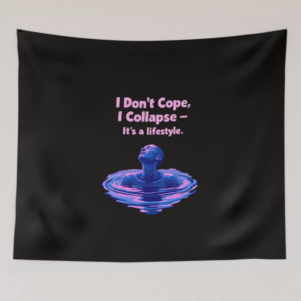 Item preview, Arafed image of a man floating in a body of water with the words don ' t cope designed and sold by cafegrafis.