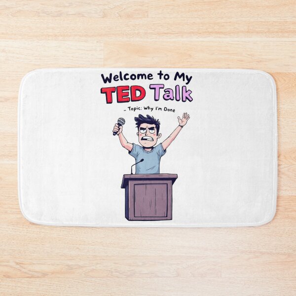 Item preview, A cartoon of a man standing at a podium with a microphone designed and sold by cafegrafis.