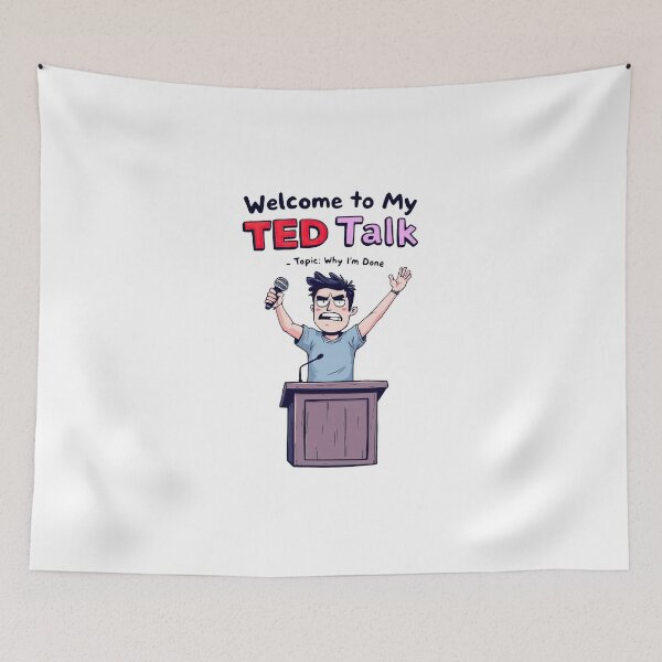 Item preview, A cartoon of a man standing at a podium with a microphone designed and sold by cafegrafis.