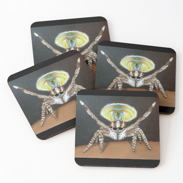 Item preview, Peacock Jumping Spider Pastel Drawing designed and sold by Shannon Buttimer.