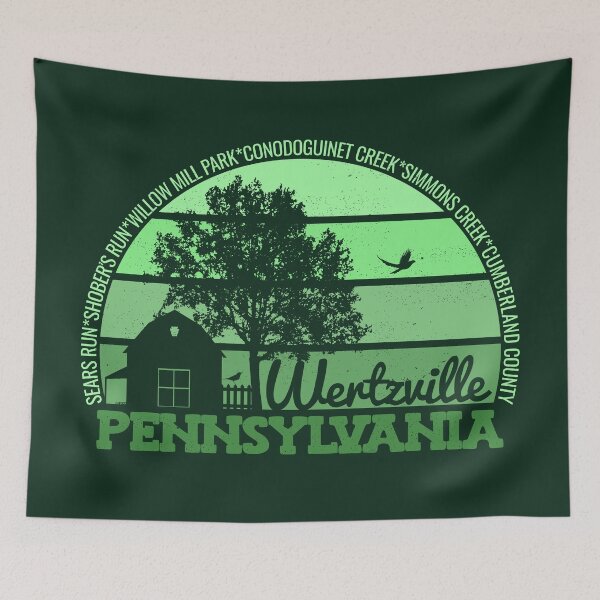 Item preview, Wertzville Pennsylvania Sunset Retro Vintage Local Pride Logo designed and sold by CRHPOD20.