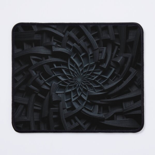 Item preview, abstract floral geometry art in black gradient designed and sold by optimusprime39.