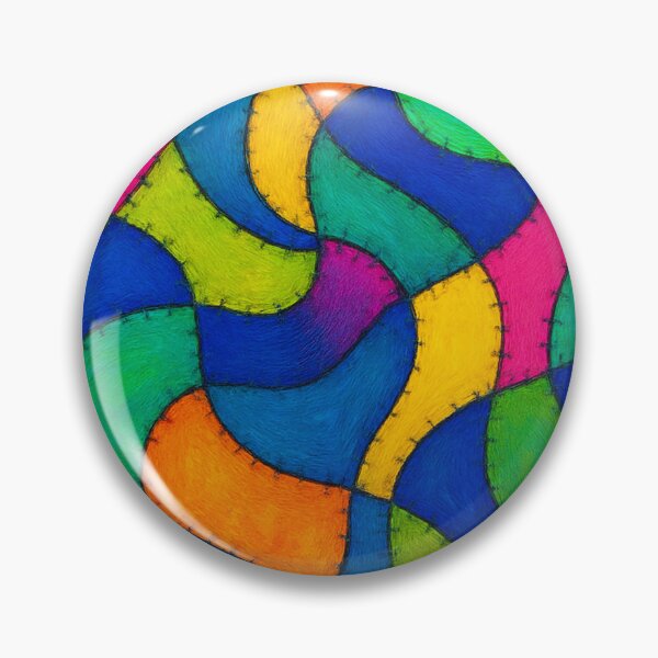 Item preview, Psychedelic Patchwork Wave Pattern designed and sold by weirdfishes123.