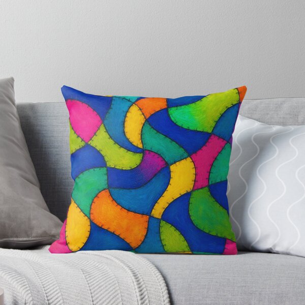 Item preview, Psychedelic Patchwork Wave Pattern designed and sold by weirdfishes123.