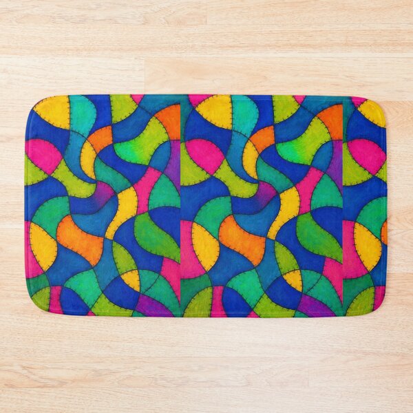 Item preview, Psychedelic Patchwork Wave Pattern designed and sold by weirdfishes123.