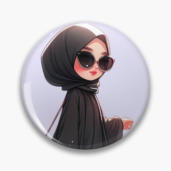 Item preview, Stylish Hijabi Girl – Digital Art Illustration designed and sold by Lulunza.
