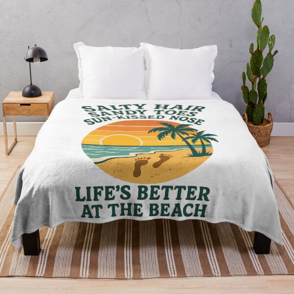 Item preview, Salty Hair Sandy Toes Sun-Kissed Nose – Beach Vibes T-Shirt Design designed and sold by HAFIZ-DP.