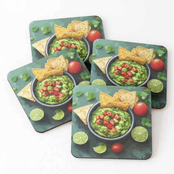 Item preview, Fresh Guacamole Avocado Dip with Chips – Healthy Vegetarian Snack Appetizer with Salsa, Lime, and Cilantro	 designed and sold by Mexa-Artists.