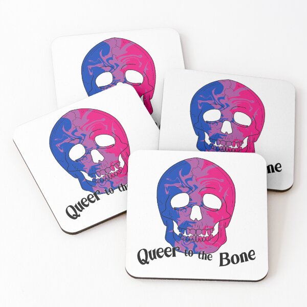 Item preview, Queer to the Bone Trippy Bisexual Skull Pride Art designed and sold by Non-Binary-Art.