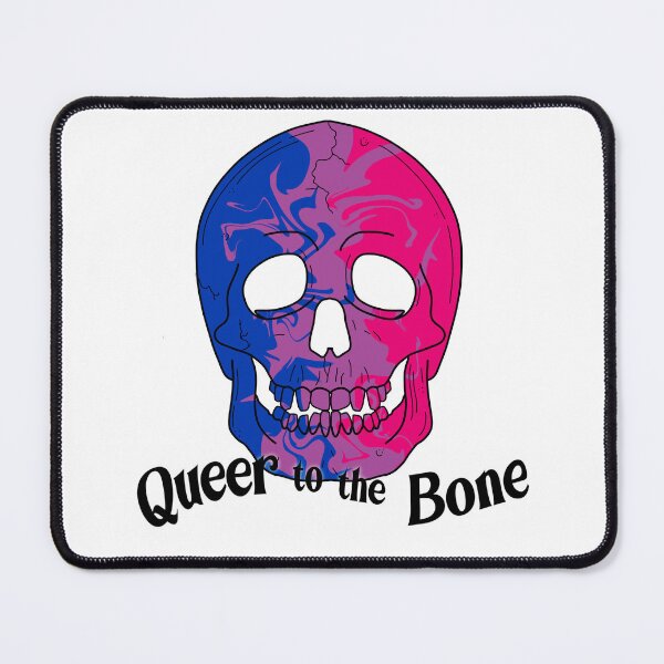 Item preview, Queer to the Bone Trippy Bisexual Skull Pride Art designed and sold by Non-Binary-Art.