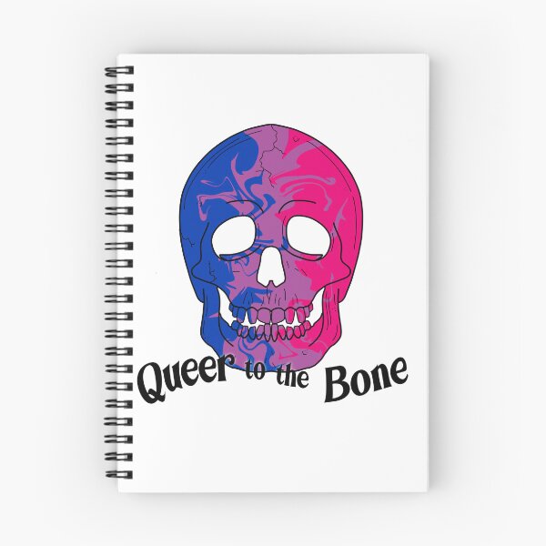Item preview, Queer to the Bone Trippy Bisexual Skull Pride Art designed and sold by Non-Binary-Art.