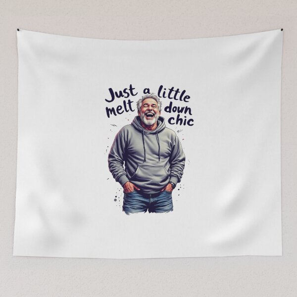 Item preview, There is a man with a beard and a hoodie laughing designed and sold by cafegrafis.