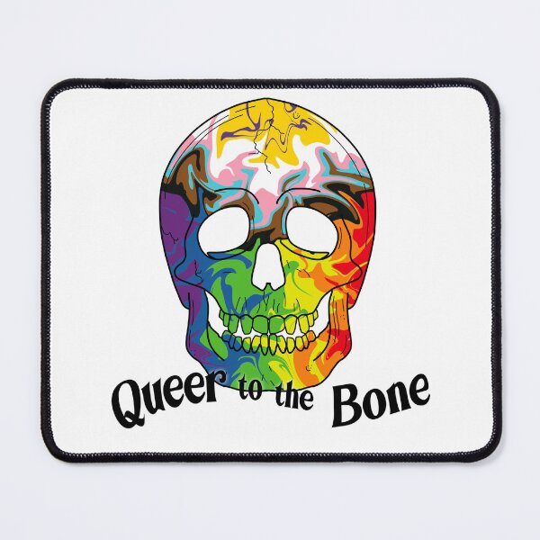 Item preview, Queer to the Bone Trippy Progressive Skull Pride Art designed and sold by Non-Binary-Art.