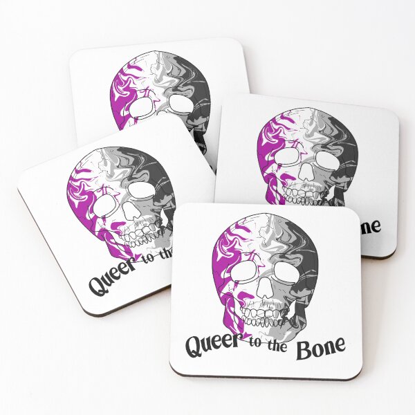 Item preview, Queer to the Bone Trippy Asexual Ace Skull Pride Art designed and sold by Non-Binary-Art.