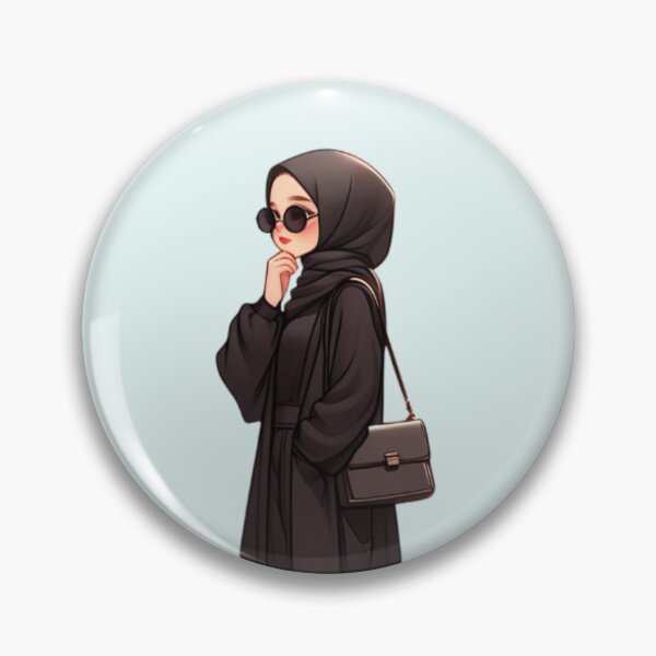 Item preview, Stylish Hijabi Girl – Digital Art Illustration designed and sold by Lulunza.