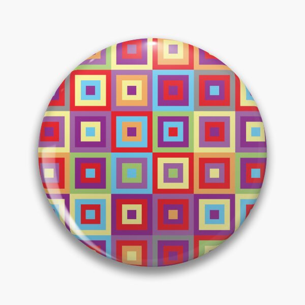 Item preview, Retro Geometric Square Pattern Rainbow designed and sold by BoggyRdBoutique.