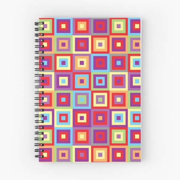Item preview, Retro Geometric Square Pattern Rainbow designed and sold by BoggyRdBoutique.