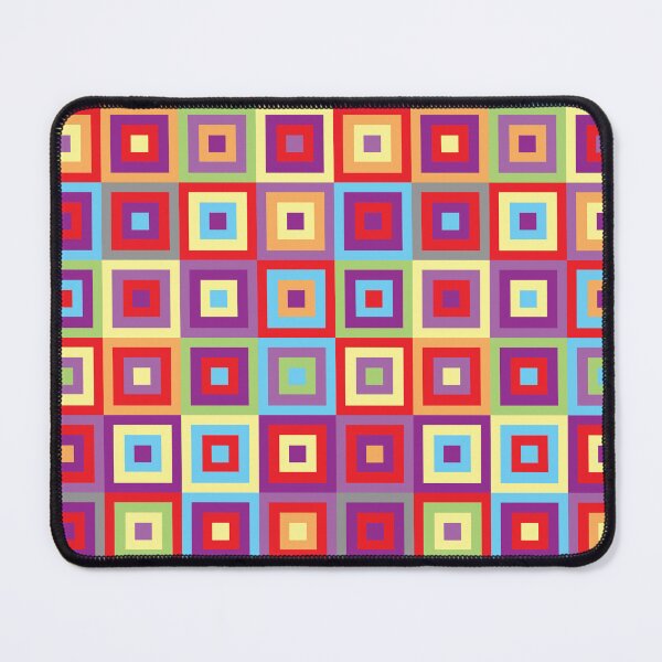 Item preview, Retro Geometric Square Pattern Rainbow designed and sold by BoggyRdBoutique.