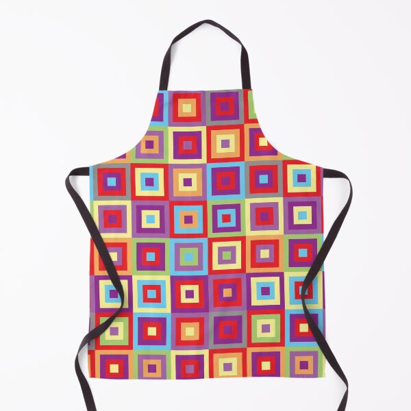 Item preview, Retro Geometric Square Pattern Rainbow designed and sold by BoggyRdBoutique.