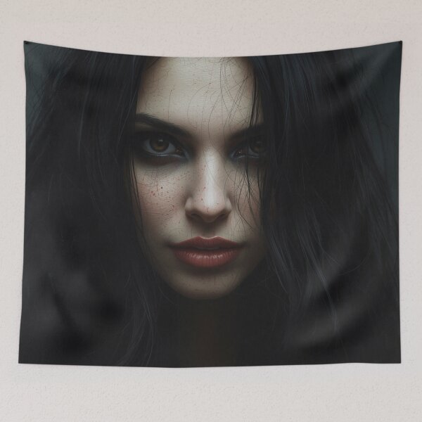 Item preview, Mysterious Woman with Dark Flowing Hair designed and sold by optimusprime39.