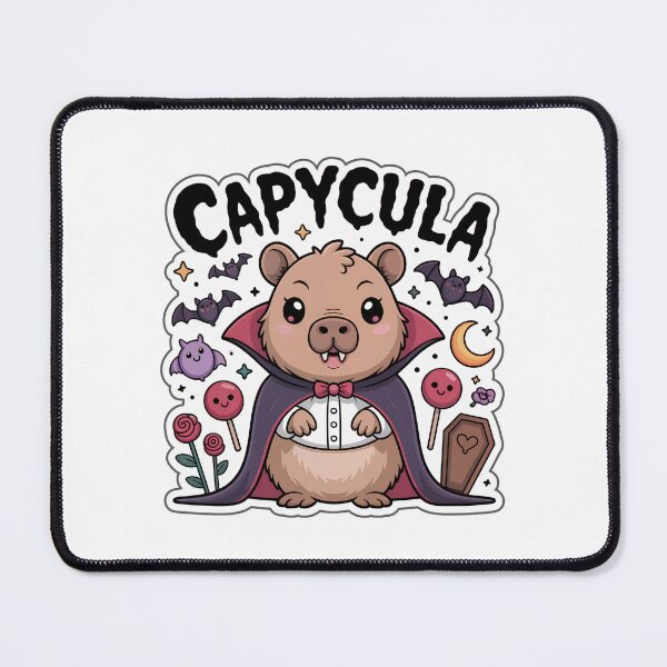Item preview, Capycula Vampire Capybara Sticker – Cute Chibi Halloween Bat-Themed Art designed and sold by Nuist25.