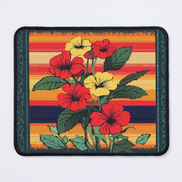 Item preview, Traditional Ethnic Wear with Floral Designs and Fringe Details in Bright Bohemian Style designed and sold by Mexa-Artists.