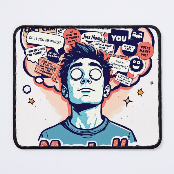 Item preview, A close up of a person with a thought bubble in his head designed and sold by cafegrafis.