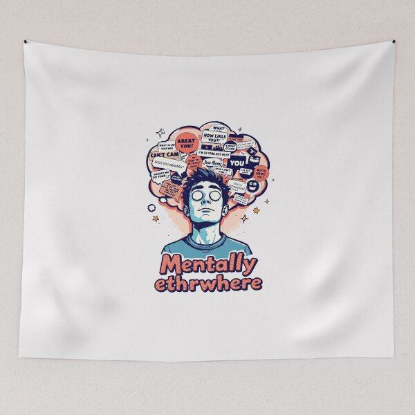 Item preview, A close up of a person with a thought bubble in his head designed and sold by cafegrafis.