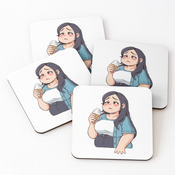 Item preview, Chubby Anime Girl Eating Ice Cream  designed and sold by UNK-Fatigues.