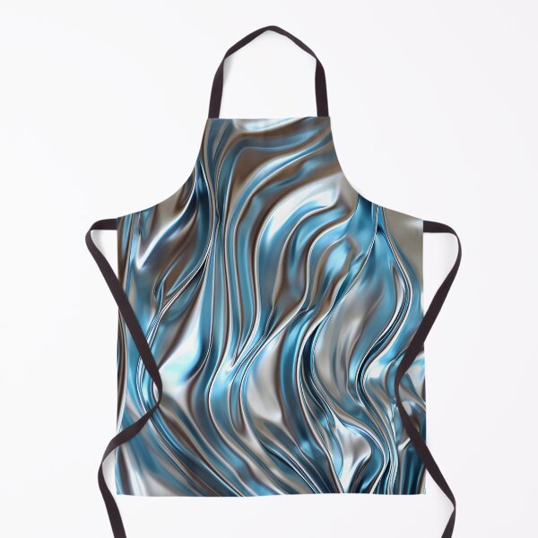 Item preview, Shiny Silvery And Ice Blue Metallic-Looking Abstract designed and sold by DEC02.