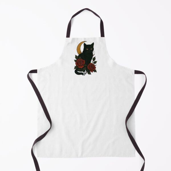 Item preview, My Black Cat Named Taboo Crescent Moon & Roses designed and sold by 2CRE8IVE4925.