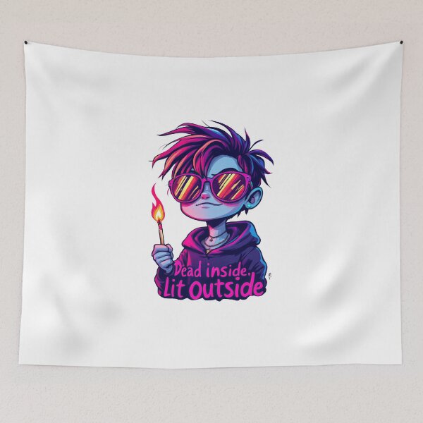 Item preview, A cartoon boy with sunglasses holding a lit candle and a stick designed and sold by cafegrafis.