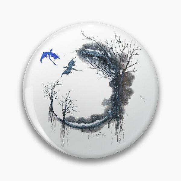 Item preview, Winter Dragons, Fourth Wing, Tairn and Sgaeyl, Fan Art, Fantasy Dragon designed and sold by Sam Morton - Heart Art.