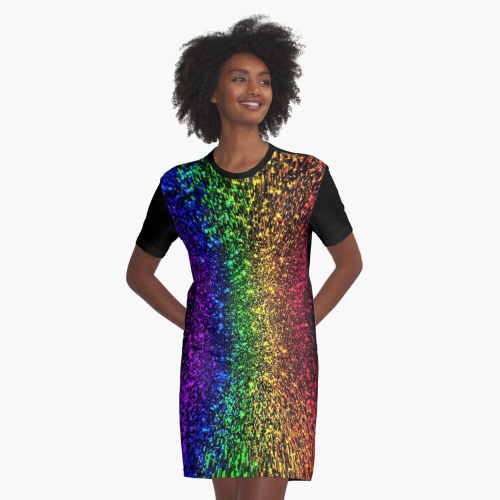 rainbow tshirt dress