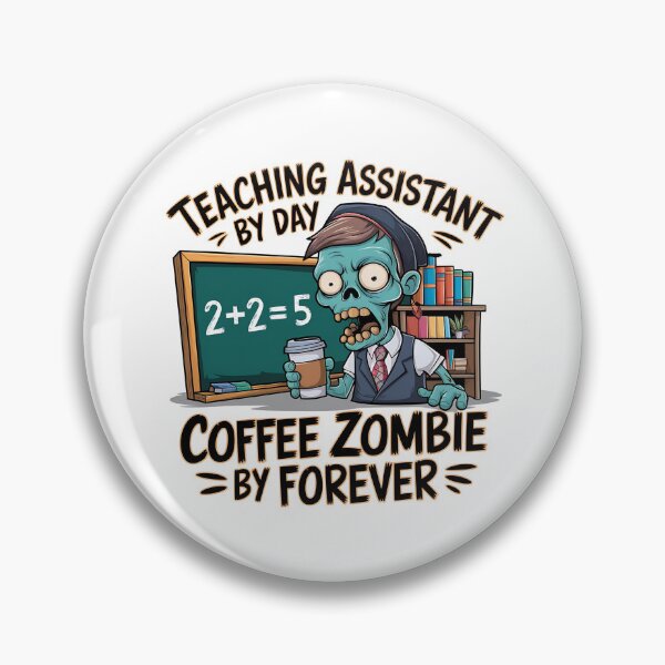 Item preview, Teaching Assistant by Day Coffee Zombie by Forever – Funny Paraprofessional Coffee Lover designed and sold by CuteDesignables.