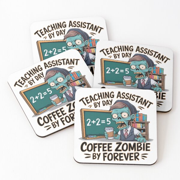 Item preview, Teaching Assistant by Day Coffee Zombie by Forever – Funny Paraprofessional Coffee Lover designed and sold by CuteDesignables.