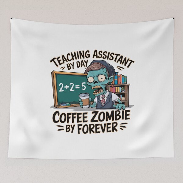 Item preview, Teaching Assistant by Day Coffee Zombie by Forever – Funny Paraprofessional Coffee Lover designed and sold by CuteDesignables.