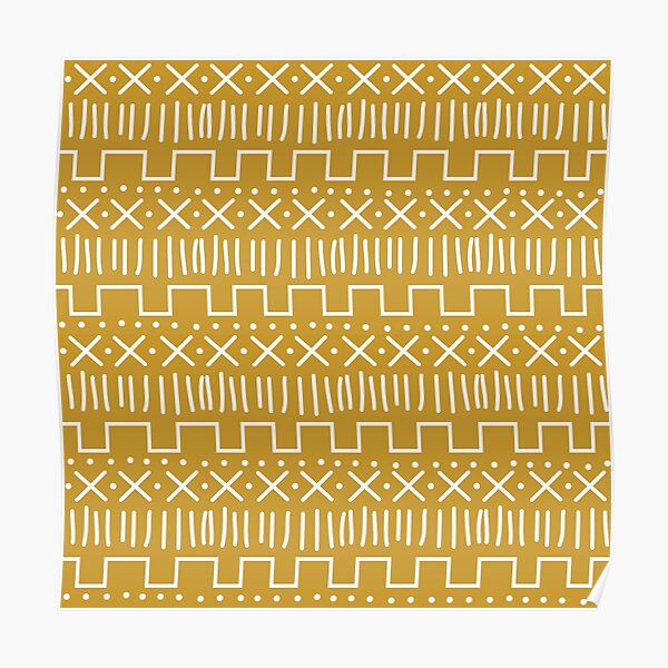 Mustard Mud Cloth Poster