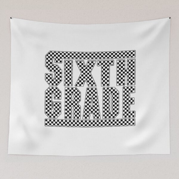 Item preview, Sixth Grade Checkerboard Pattern Back to School Design designed and sold by Har-vee.