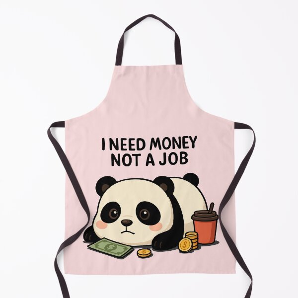 Item preview, Lazy Panda Funny Quote – I Need Money Not a Job designed and sold by graphicnew.