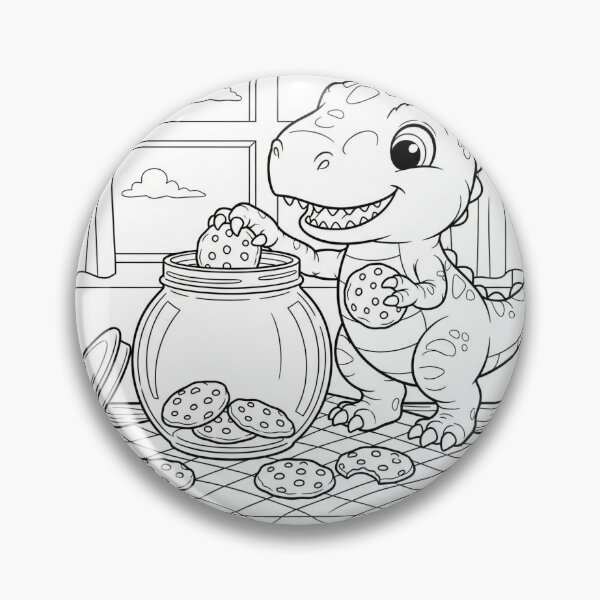 Item preview, Baby Dino cookie thief designed and sold by wccb66.