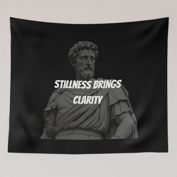 Item preview, Stillness brings clarity - Marcus Aurelius Stoic Clothing | Marcus Aurelius Artwork designed and sold by LexaArtworks.