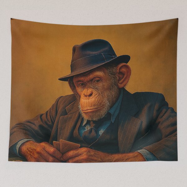 Item preview, Poker round, cool monkey designed and sold by Mauswohn.