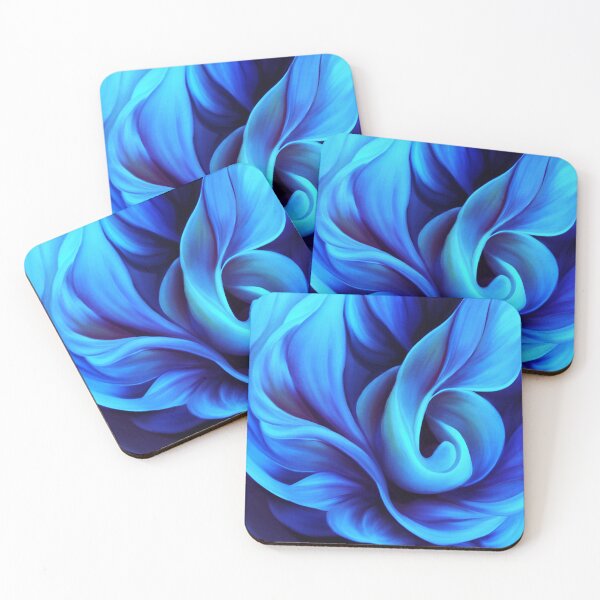 Item preview, Graceful Blue And Aqua Floral Abstract Swirls Design designed and sold by DEC02.
