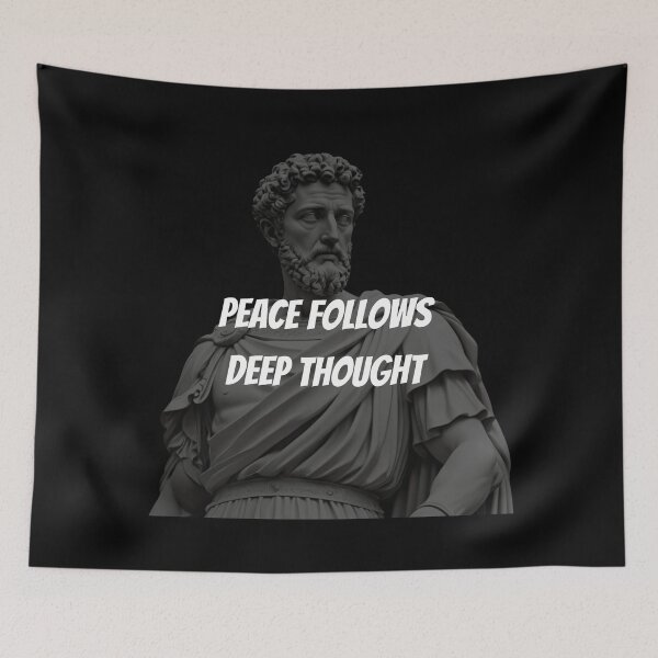 Item preview, Peace Follows Deep Thought - Marcus Aurelius Stoic Clothing | Marcus Aurelius Artwork designed and sold by LexaArtworks.