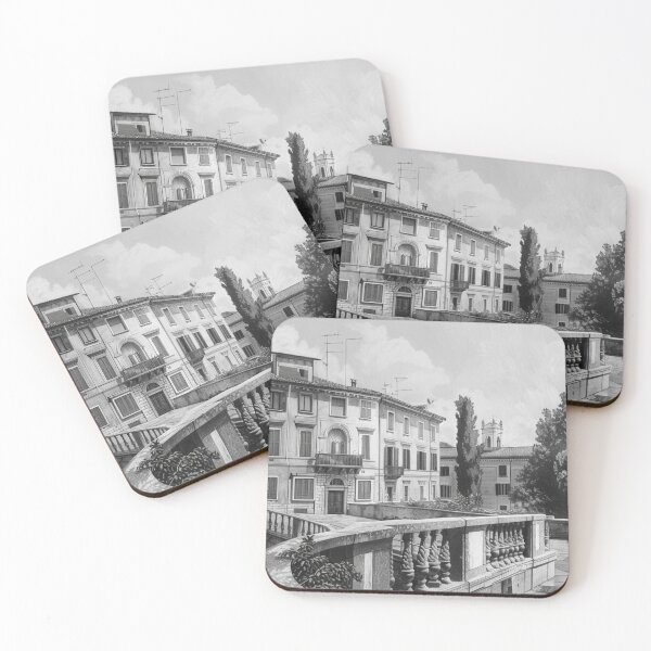 Item preview, Romantic Italian Villa Landscape designed and sold by ArgentoArt.
