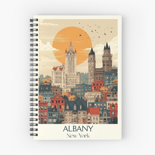 Item preview, Albany New York Vintage Travel Poster | Upstate NY Art designed and sold by TuncGK.