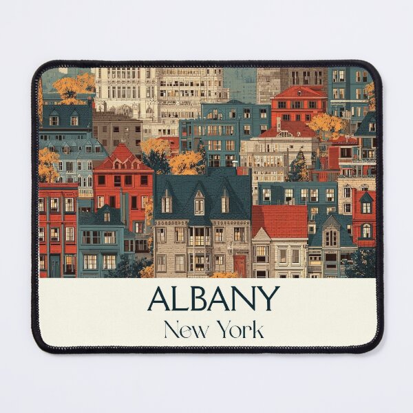 Item preview, Albany New York Vintage Travel Poster | Upstate NY Art designed and sold by TuncGK.