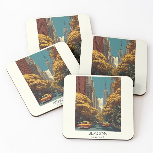 Item preview, Beacon New York Retro Poster | Hudson Valley Art designed and sold by TuncGK.